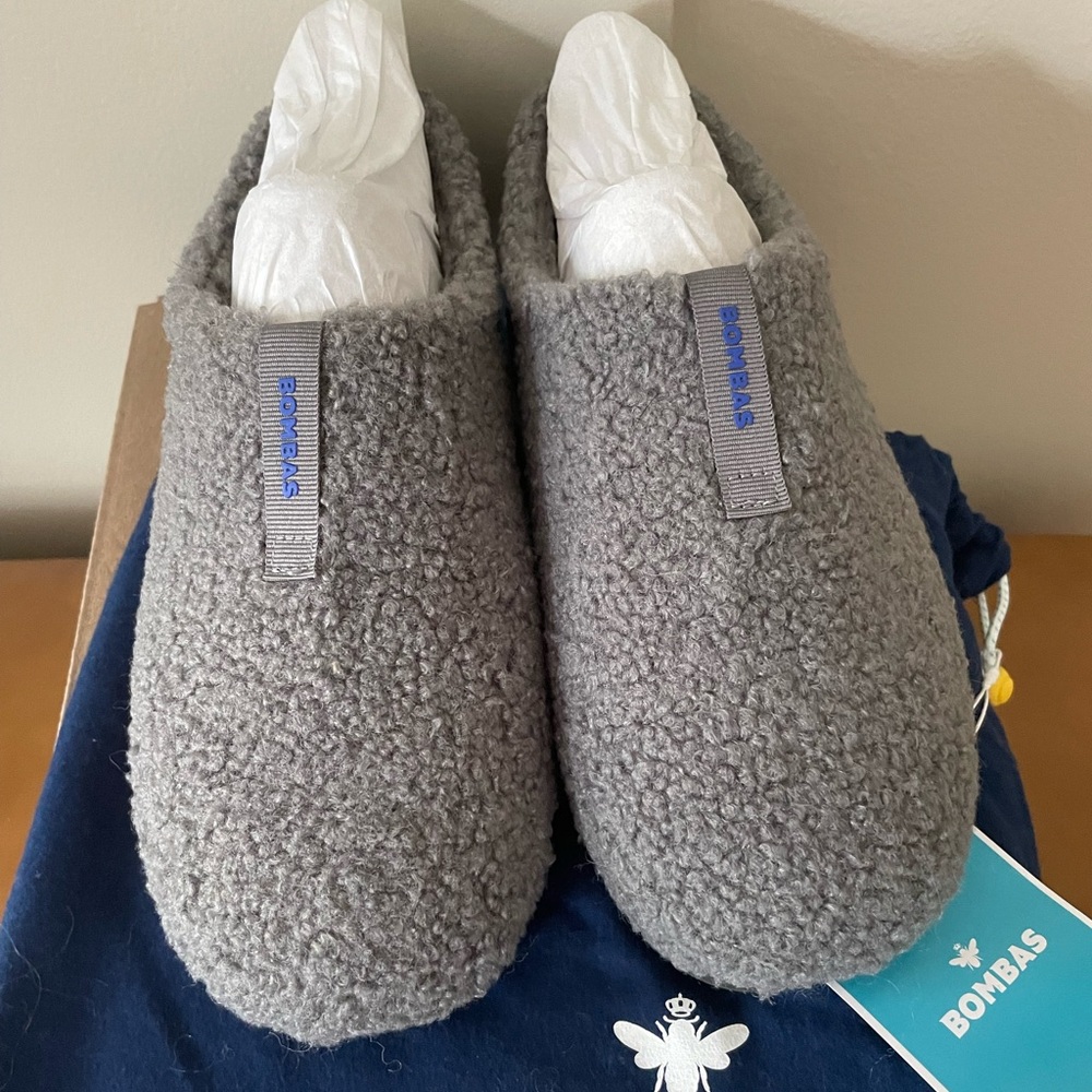 New! Bombas Men’s Sunday Slipper (gray, size 10)